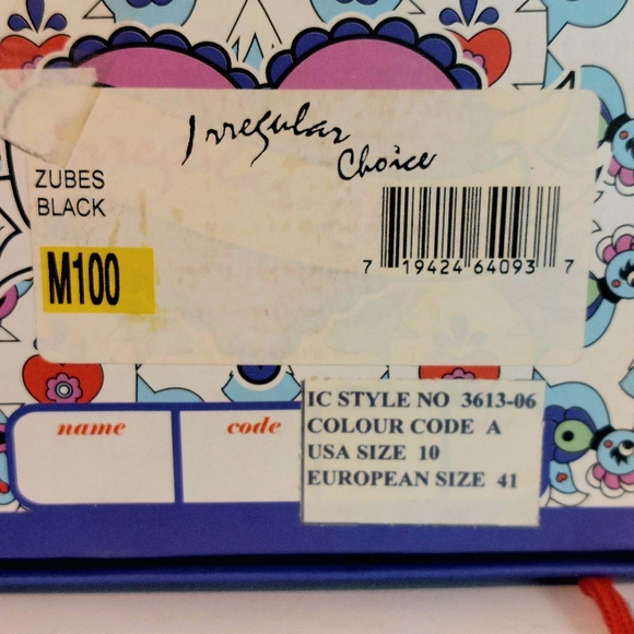 Irregular Choice Zubes black & wooden heels, EU41, circa 2010, never worn - Picture 12 of 14